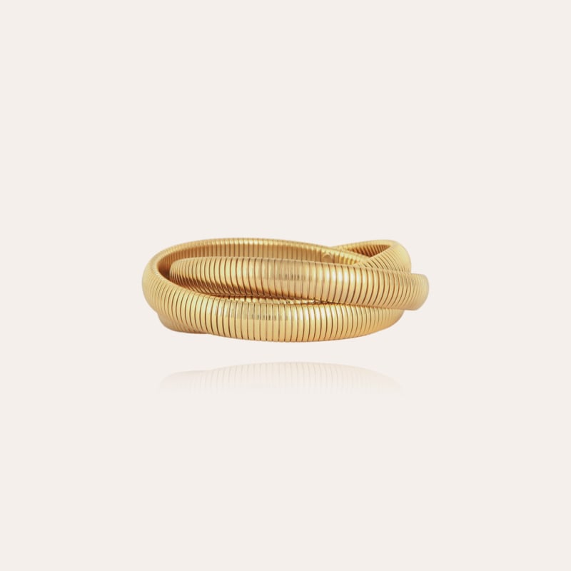 Infinity three rows bracelet gold