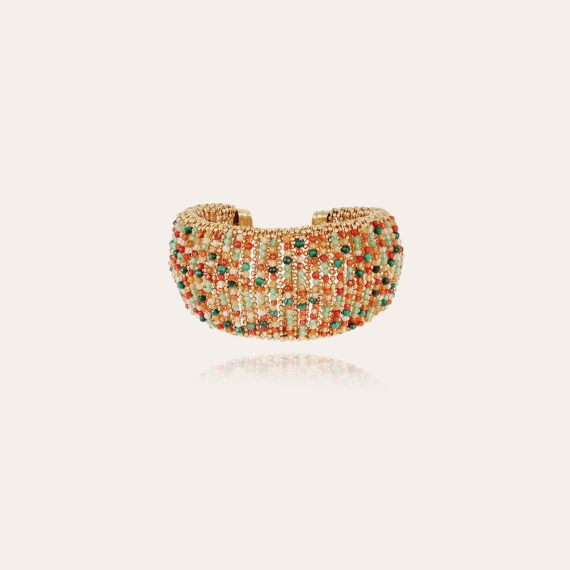 Izzia Serti cuff bracelet gold - Exclusive piece (3 pieces)