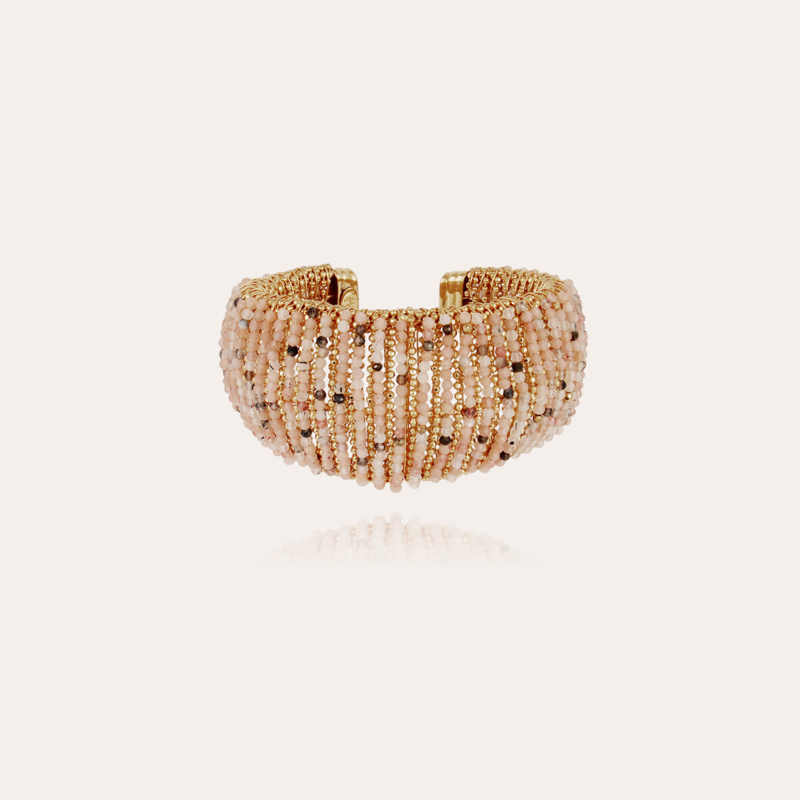 Izzia Serti cuff bracelet gold - Gemtsones