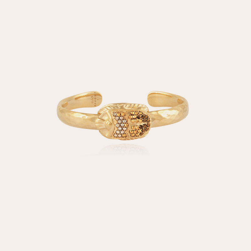 Scarabee strass bangle bracelet gold