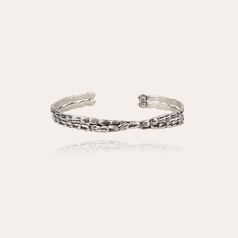 Liane crossed men bracelet silver