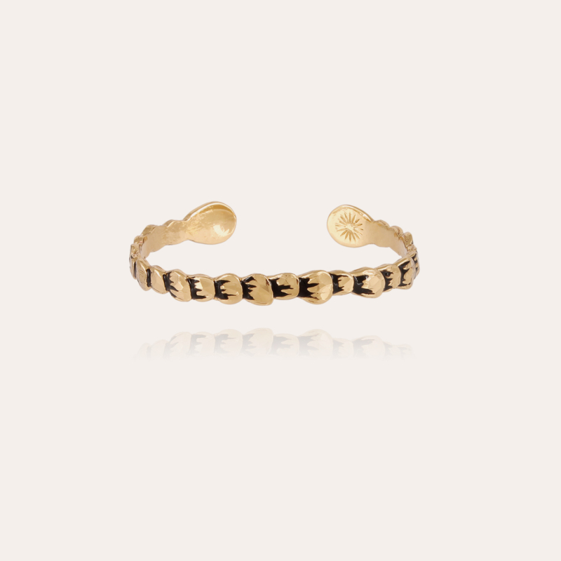 Liane enamel bangle bracelet gold 