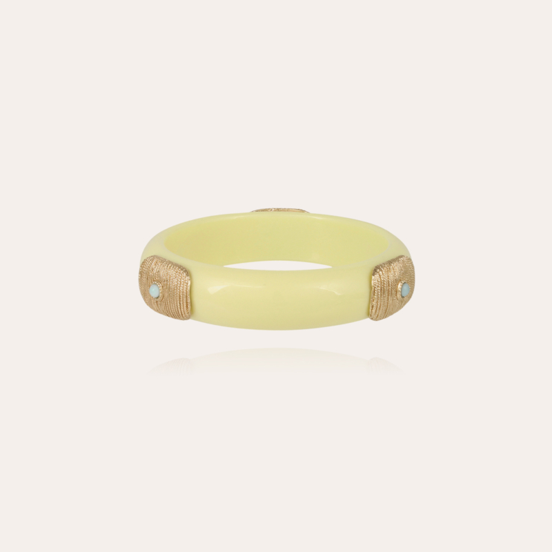 Meknes bracelet acetate gold - Neon yellow