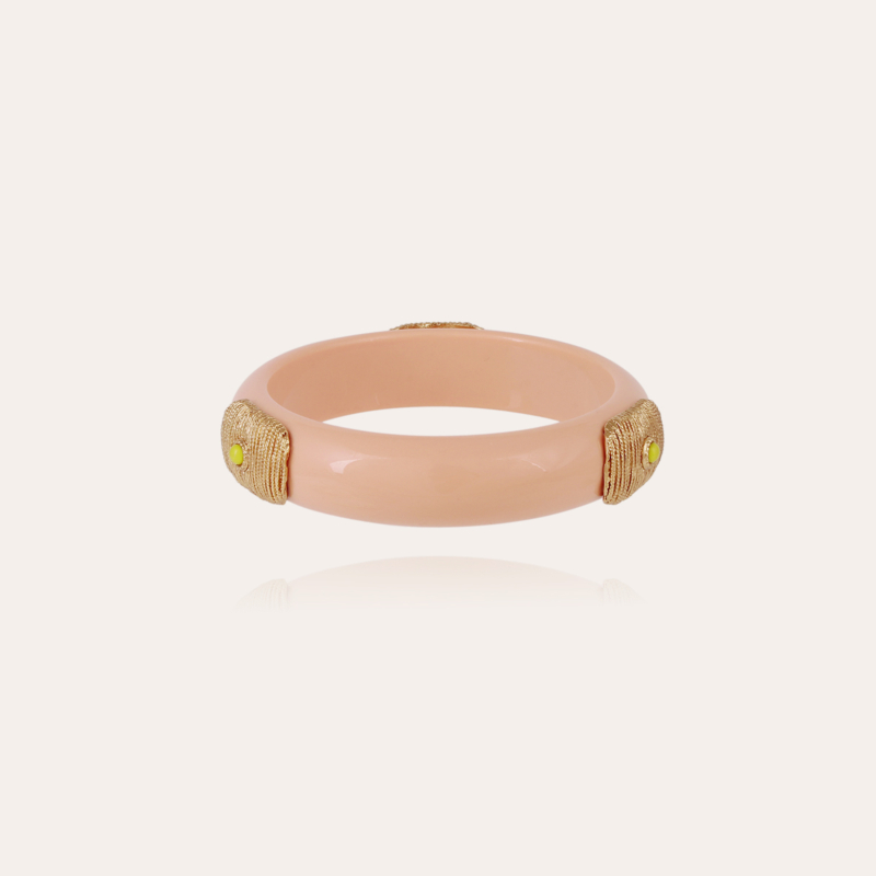 Meknes bracelet acetate gold - Pink