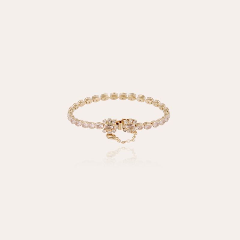 Bracelet Riviera Fleur petit modèle doré 