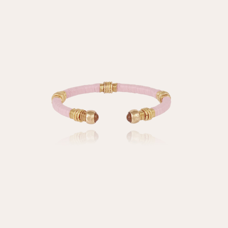 Sari raffia bracelet acetate gold