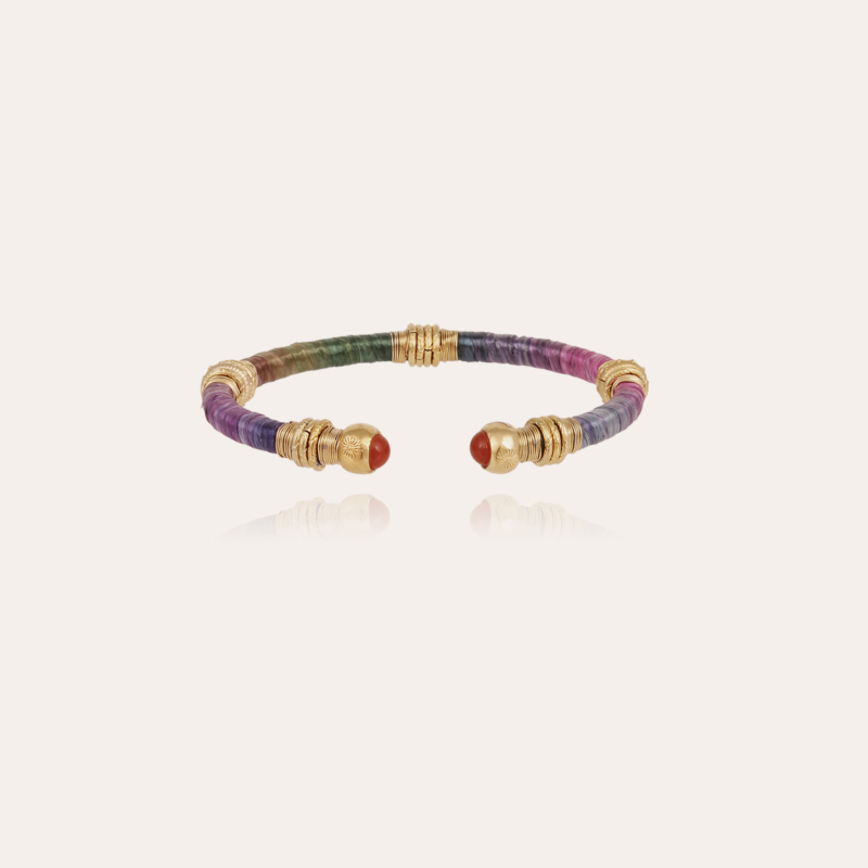 Sari raffia bracelet gold