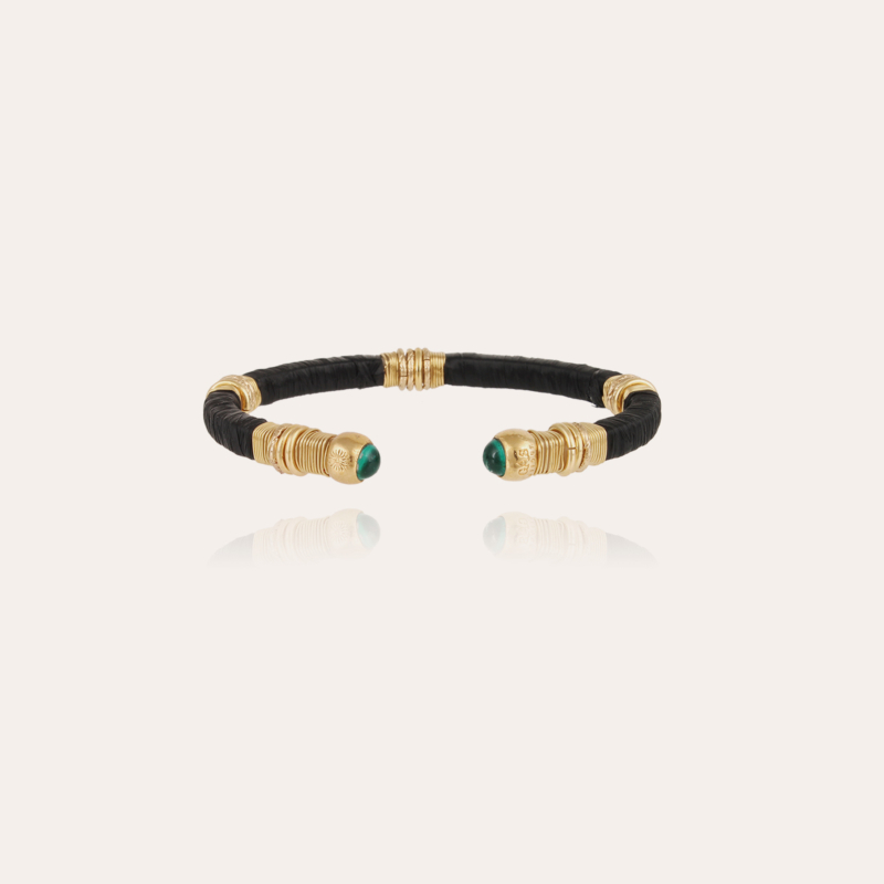 Sari raffia bracelet acetate gold