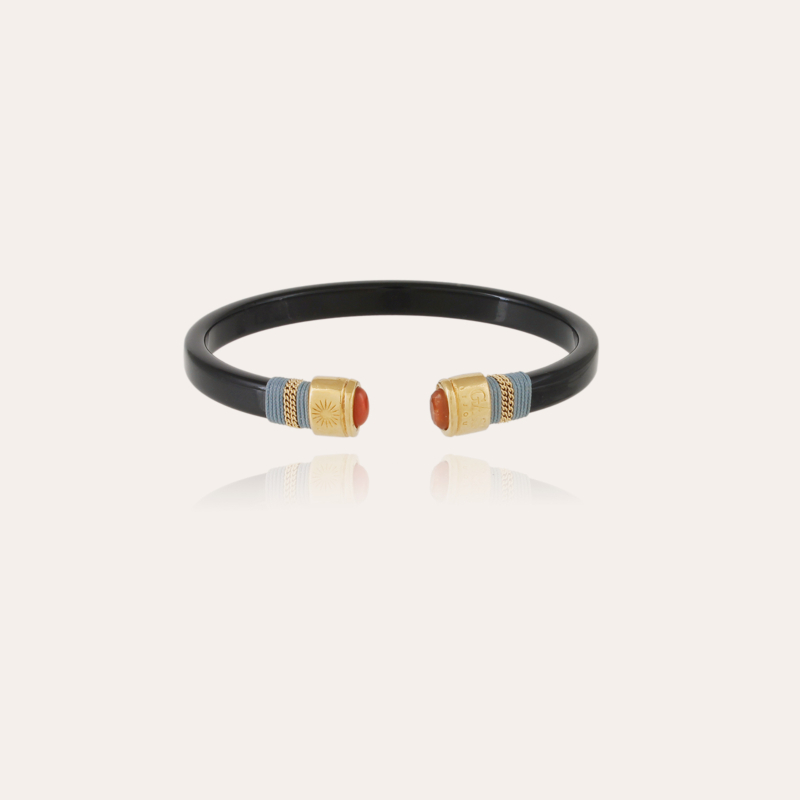 Sarina Bis bracelet acetate gold - Black