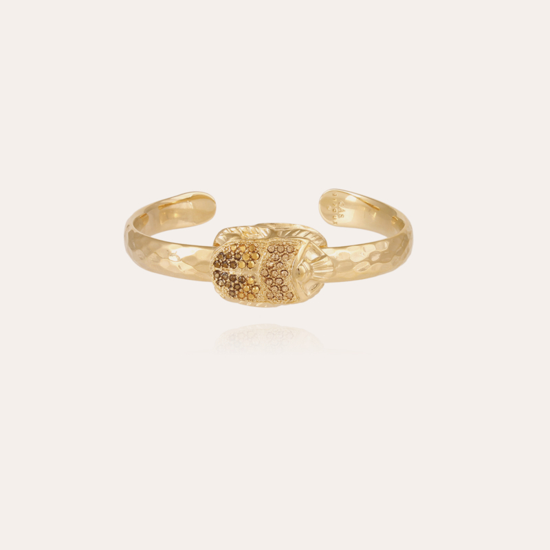 Scarabee strass bangle bracelet gold