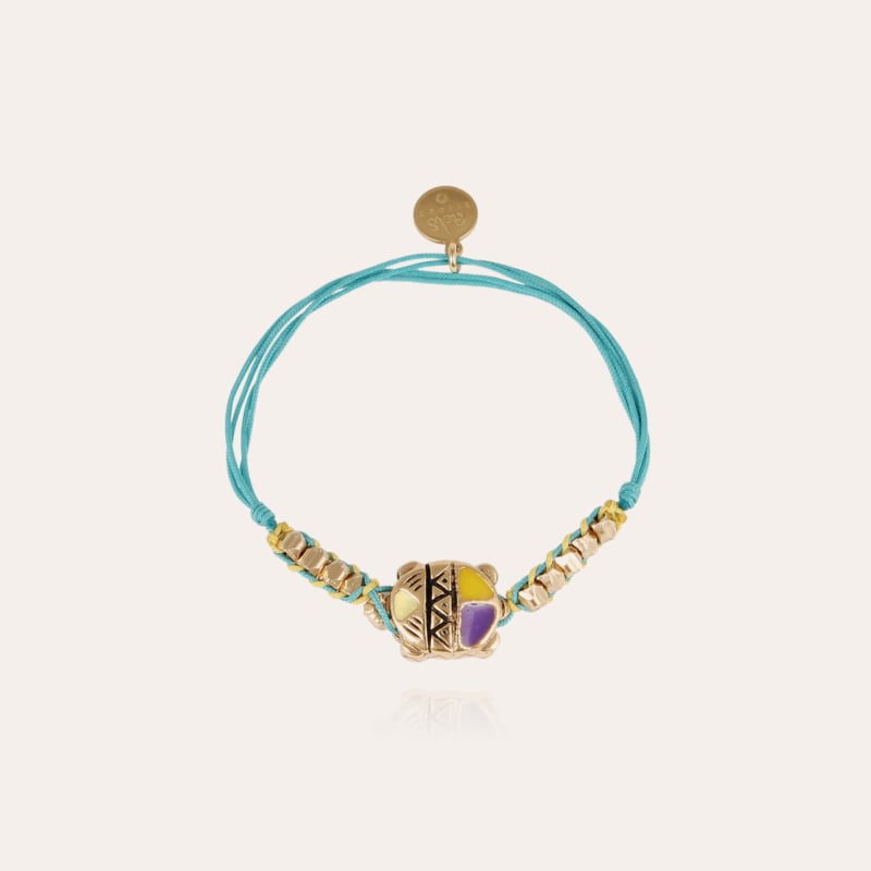 Turtle enamel bracelet gold