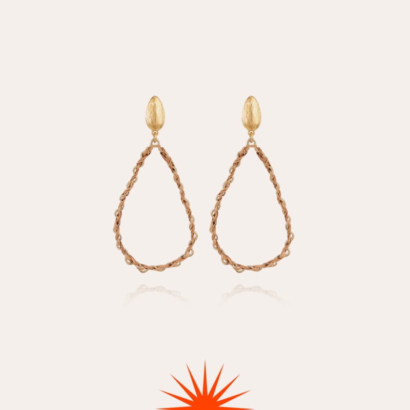 Beyby earrings small size gold - Wicker - 55 years collection 