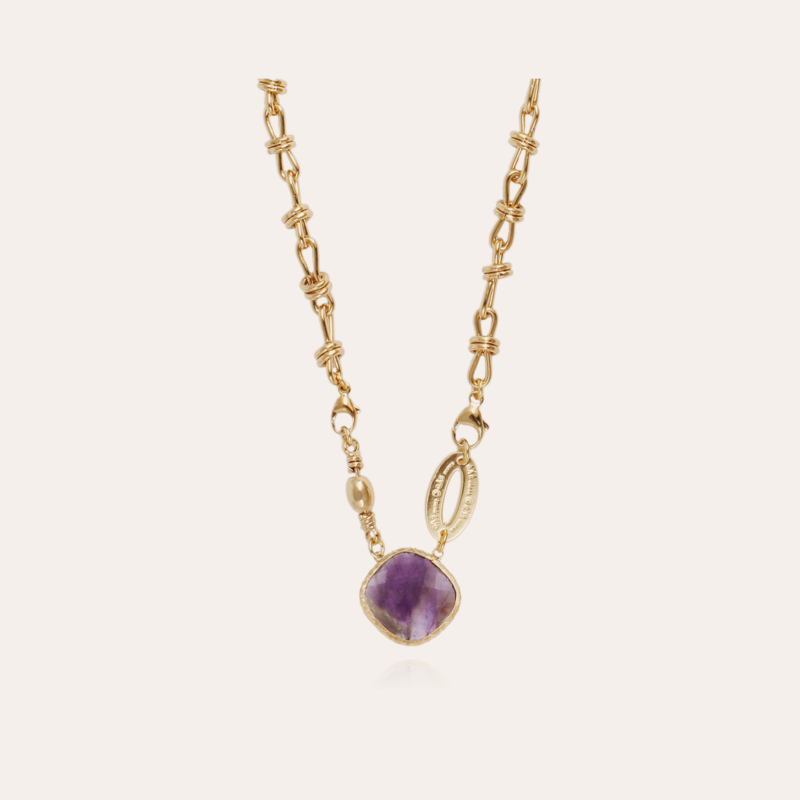 Billy necklace gold - Amethyst