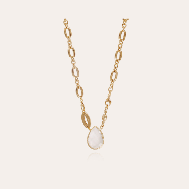 Billy necklace gold - Crystal