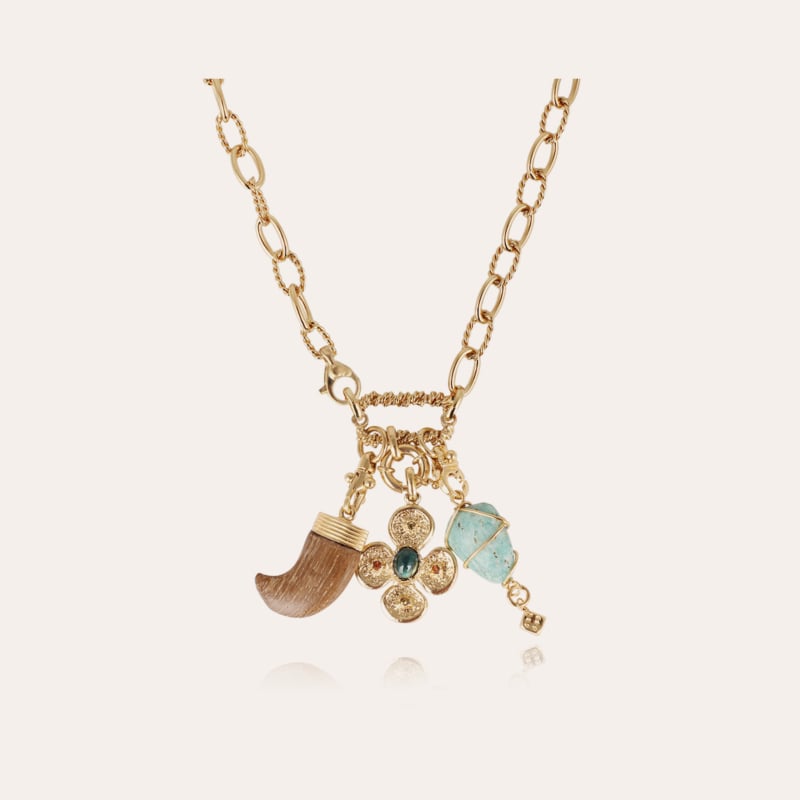 Constantine 3 charms necklace gold