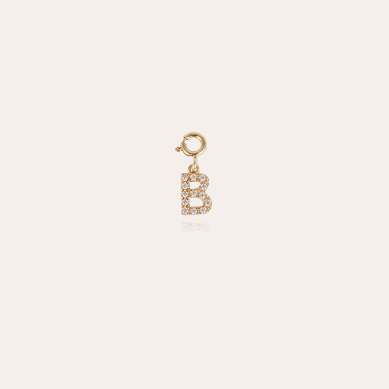 Letter B pendant charms strass