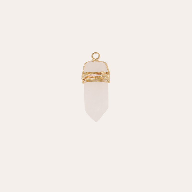 Charms Constantine Aventura petit modèle doré - Cristal de roche