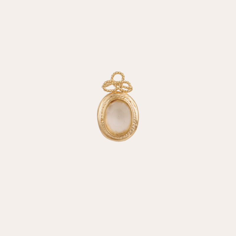 Oval stone charms Constantine gold