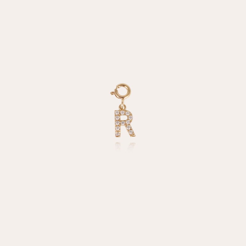 Letter R pendant charms strass