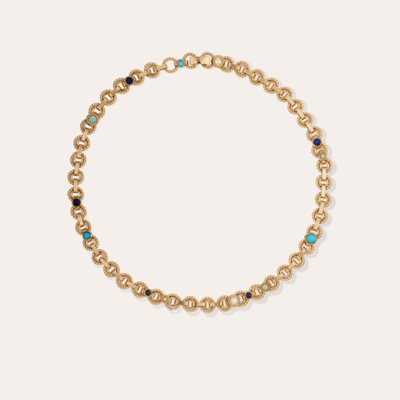 Mistral necklace - Lapis & Amazonite