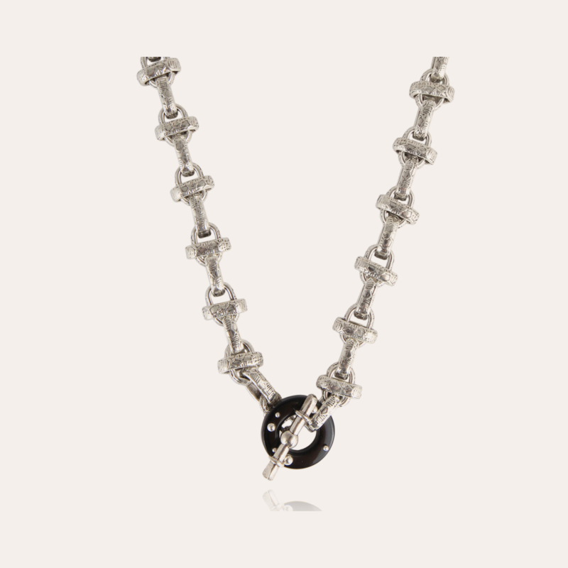 Adrian necklace acetate silver - Black