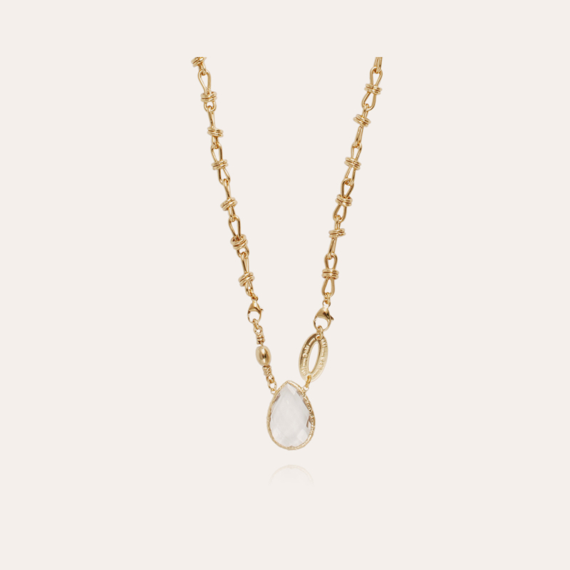 Billy necklace gold - Crystal