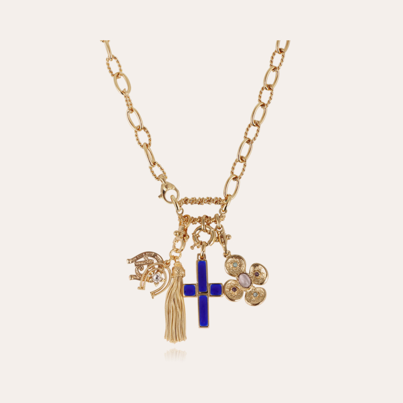 Constantine 4 charms necklace gold