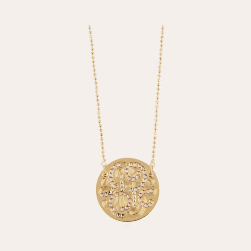 Diva strass necklace gold 