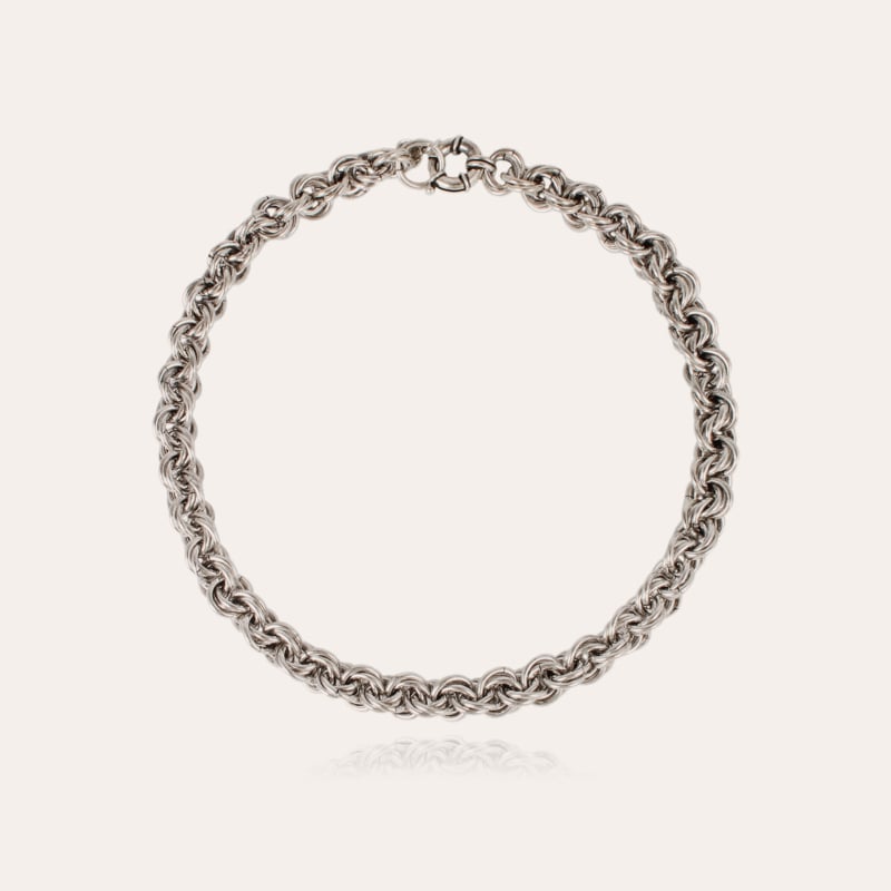 Maille rond entrecroisé necklace silver