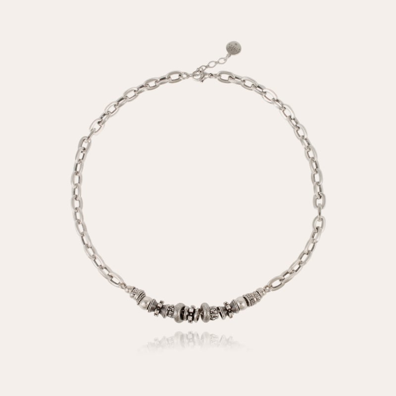 Marquiza chain strass necklace silver