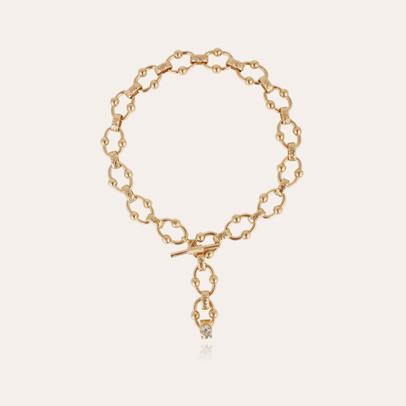 Rivage strass necklace gold