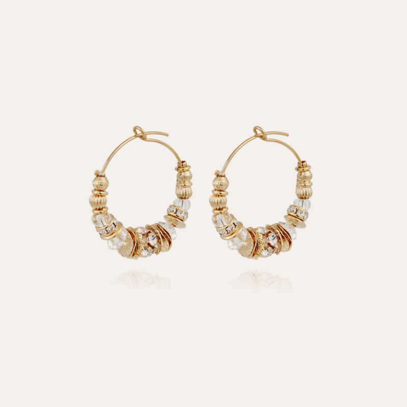 Aloha strass hoop earrings mini gold
