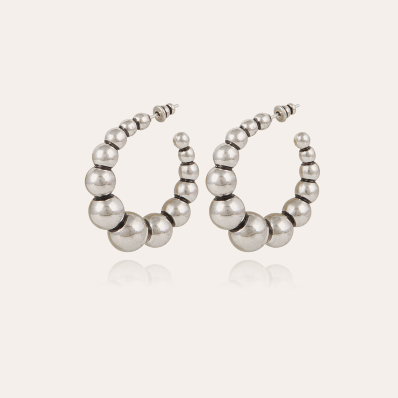 Andy hoop earrings small size silver