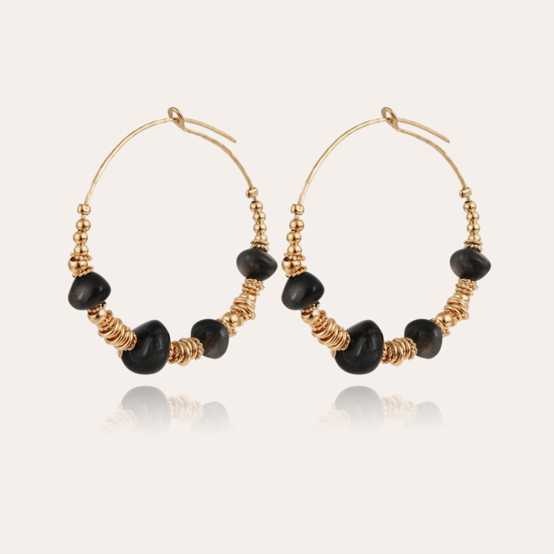 Biba hoop earrings small size acetate gold