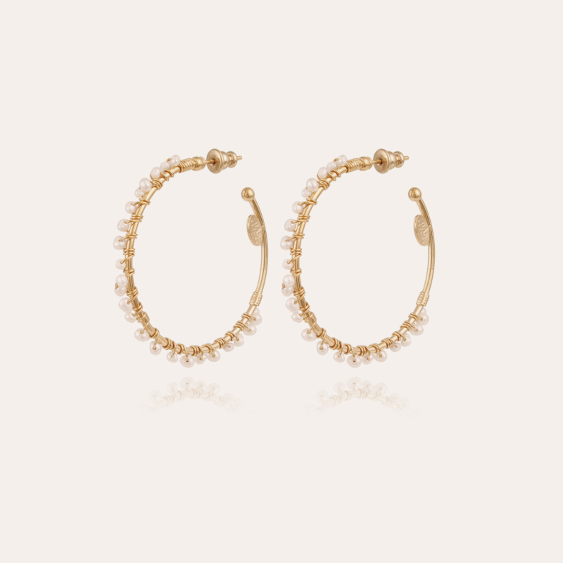 Calliope Serti hoop earrings gold
