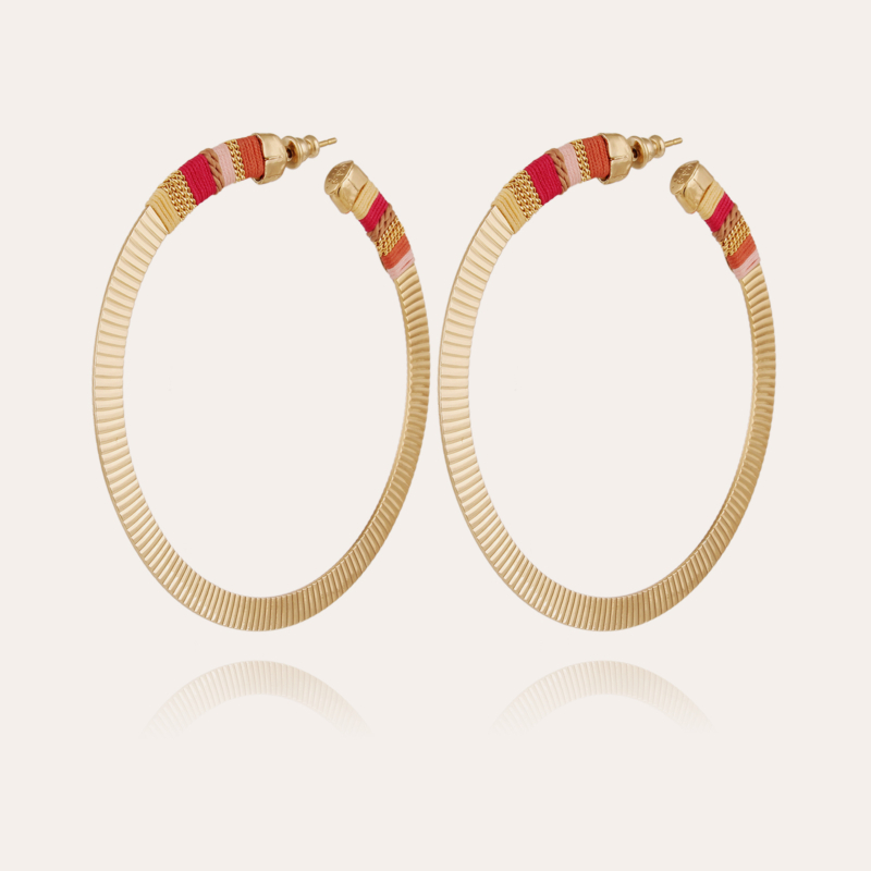 Disco Massai hoop earrings large size gold
