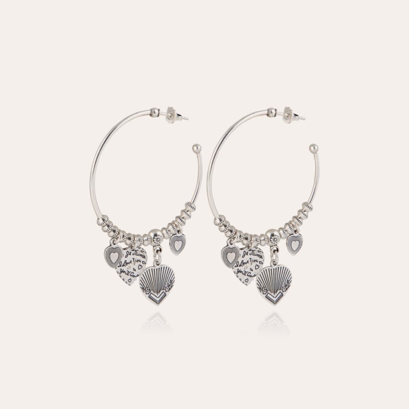 Love hoop earrings mini silver