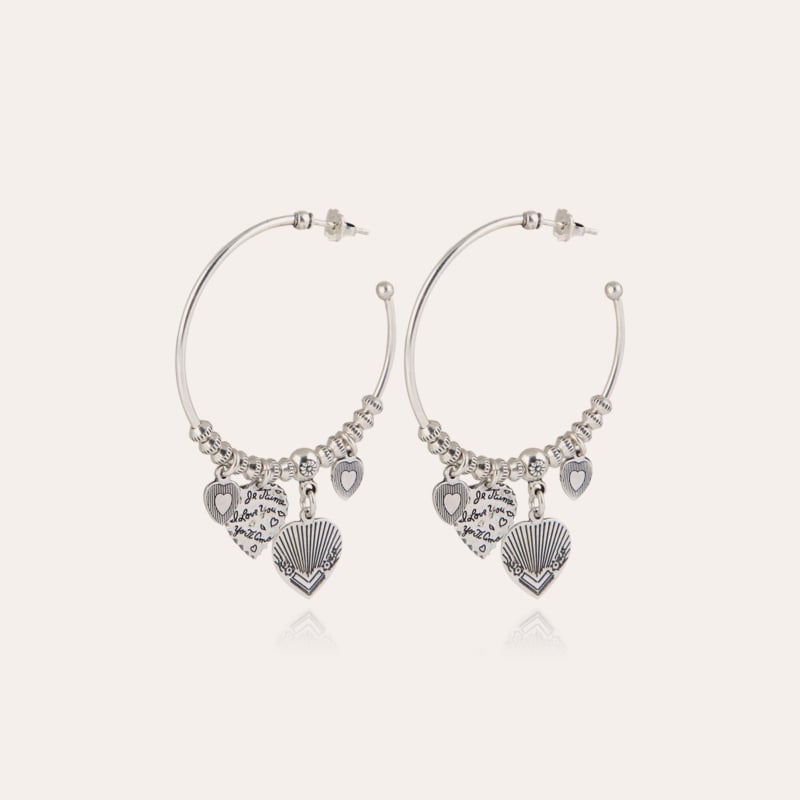 "I Love You" hoop earrings mini