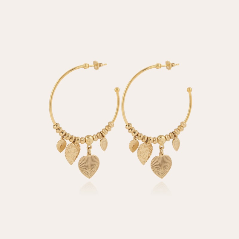 Love hoop earrings mini gold