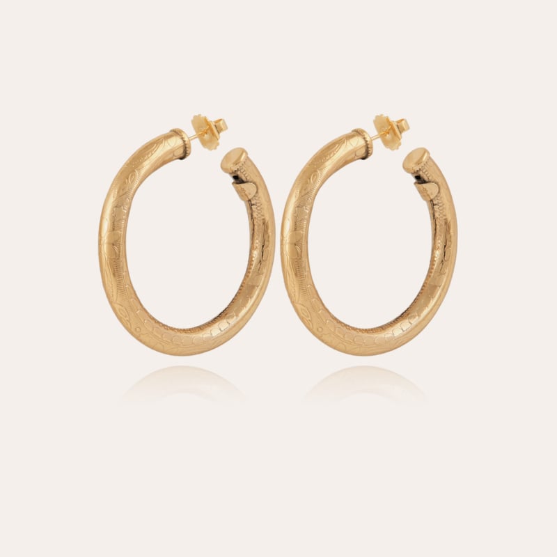 Maoro hoop earrings small size gold