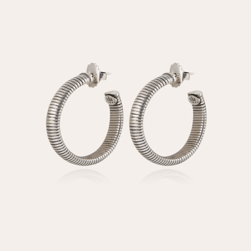 Milo hoop earrings small size silver