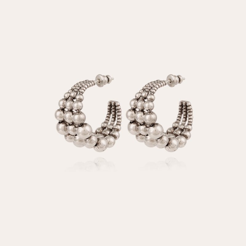 Multiperla hoop earrings mini silver