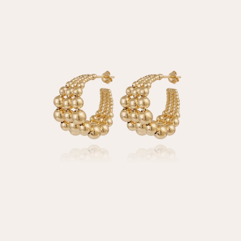 Multiperla hoop earrings mini gold