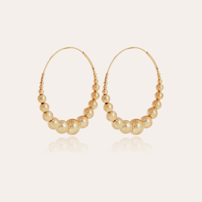 Multiperla hoop earrings gold