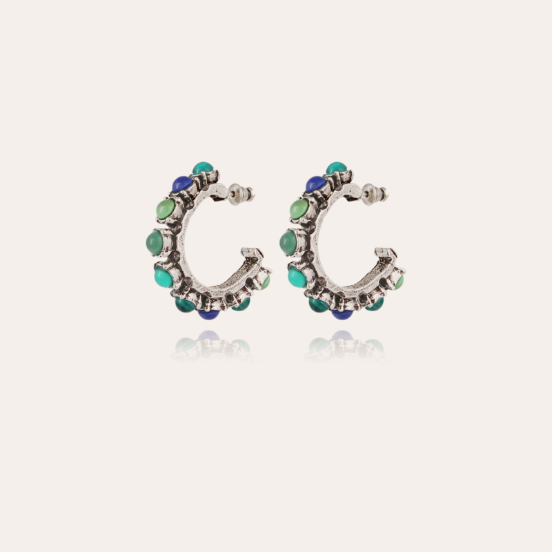 Parelie hoop earrings silver