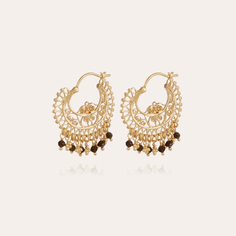 Yuca hoop earrings gold