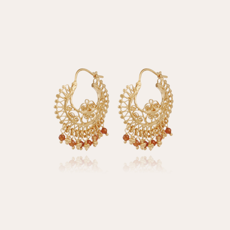 Yuca hoop earrings gold