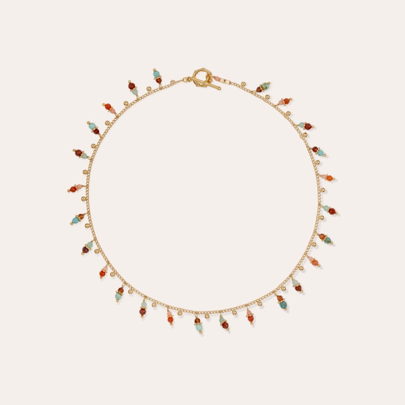 Tangerine necklace - Carnelian & Turquoise