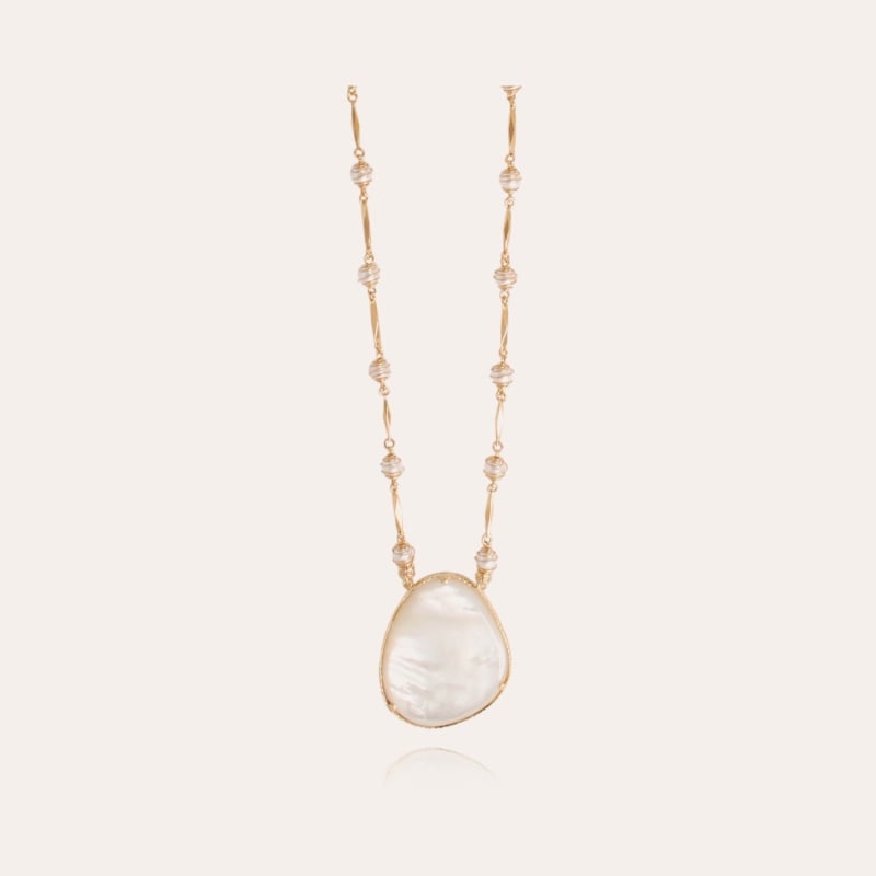 Perla Gipsea long necklace - White Mother-of-pearl