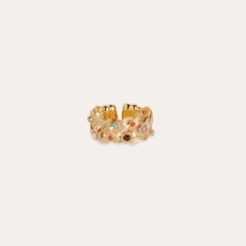 Cesaria cabochons bangle ring